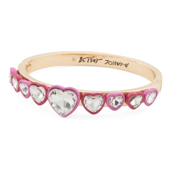 Betsey Johnson Heart Bangle Bracelet - Picture 1 of 2